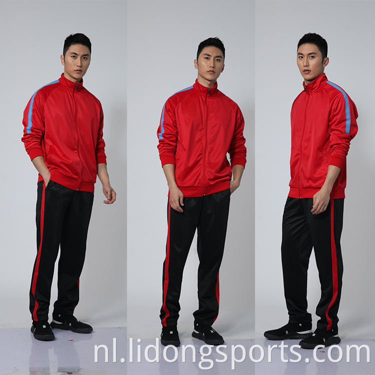 Guangzhou Sportswear Winter Dames Sportjas / Man Jogger Track Jacket Trainingspak
